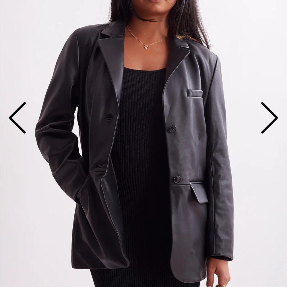 Saturdays NYC Baxter Leather Blazer
